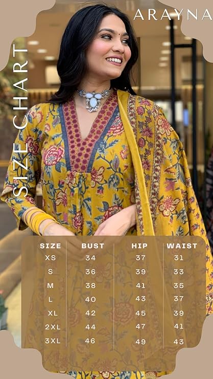 Yellow Block Printed Kurta Set with Palazzo Pants & Dupatta - Image 5