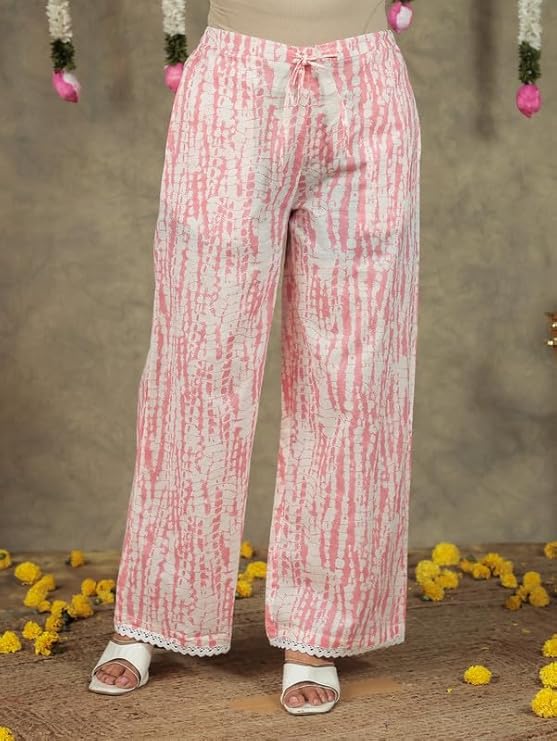 Off White A-line Tie-dye Print cotton suit - Image 5