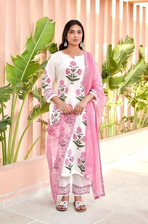 kurti pant set with dupatta