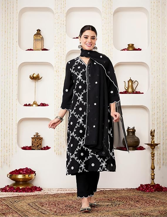black kurta set for women
