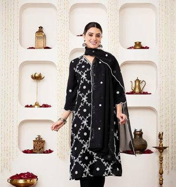 black kurta set for women